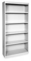 3CTL2 Radius Corner Bookcase, Steel, 5 Shelf, Gry