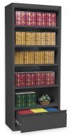 3CTN8 Bookcase Drawer Cabinet, 5 Shelf, Blk