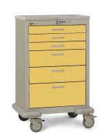 3CWH2 MedicalCart, Steel/Polymer, Taupe/Yellow