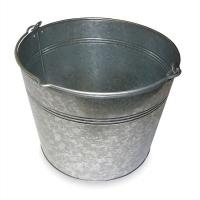 3CYK9 Galv Steel Bucket, Cap 3.25 Gal, w/Handle