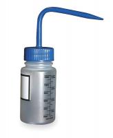 3CZW6 Wash Bottle, Wide, Polypropylene, Blue
