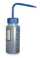 3CZW7 Wash Bottle, Wide, Polypropylene, Blue
