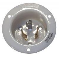 3D107 Flanged Inlet, Locking, 3P, 3W, 20A, 125/250V