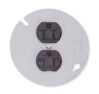 3D191 Receptacle, Duplex, 15A, 125V, BR