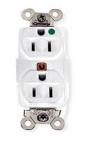 3D285 Receptacle, Spec Grade, Duplex, 15A, 125V, WH