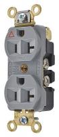 3D405 Receptacle, Duplex, 20A, 125V, GY