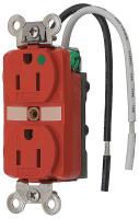 3D454 Receptacle, TR Duplex, 15A, RD, Hospital