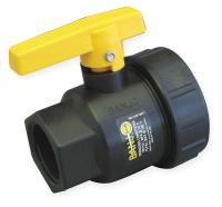 3ELY6 Poly Ball Valve, Union, FNPT, 1 In