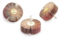 3DU92 Flap Wheel, AO, 3x1x1/4 In Shank, 80G