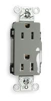 3DVU4 Receptacle, Style Line, 15A, 5-15, Gray