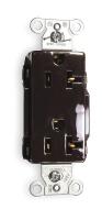 3DVU8 Receptacle, Style Line, 20A, 5-20, Brown