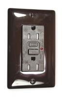 3DWA6 GFCI Receptacle, 15A, Commercial, Brown