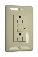 3DWA7 GFCI Receptacle, 15A, Commercial, Almond