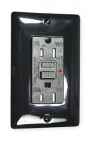 3DWA8 GFCI Receptacle, 15A, Commercial, Black