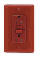 3DWC3 GFCI Receptacle, 15A, Commercial, Red