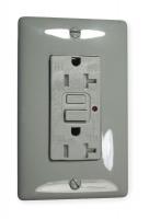 3DWC8 GFCI Receptacle, 20A, Commercial, Gray