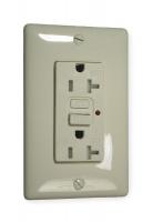 3DWD1 GFCI Receptacle, 20A, Commercial, Lt Almond