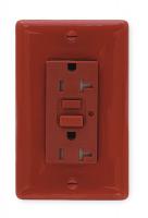 3DWD2 GFCI Receptacle, 20A, Commercial, Red