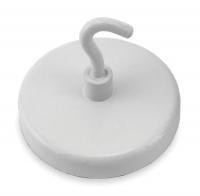 3DXZ5 Magnetic Hook, White, 26 Lb, 1.835 In Dia