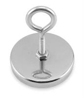 3DYA3 Eyebolt Magnet, Neodymium, 90 Lb, 2.035 In