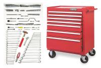 3EB58 Master Tool Set, 179 PC, 1/4 &amp; 3/8 In Dr