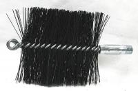 3EDC5 Flat Baffle Boiler Brush, Dia 3, 1/4 MNPT