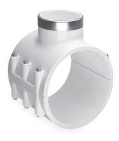 3EFL3 Saddle Clamp, Pipe 6 In, Outlet 3 In