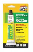 3EHT1 Silicone Sealant, Plumbing, 1.4 OzTube, Clr
