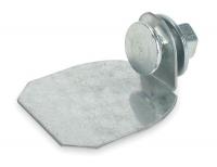 3EHZ7 End Cap for Round Rail, 1x3x2 In