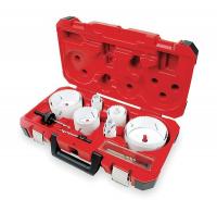 3EJD8 Master Plumbers Hole Saw Kit, 18 Pc