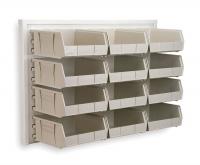3EMH4 Louvered Wall Panel, H 25 3/8, w/12 1UGN5