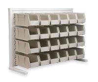 3EMH9 Louvered Bench Rack, One-Sided, w/24 1UGN3
