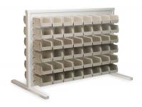 3EMJ3 Louvered Bench Rack, Two-Sided, w/96 1UGL9