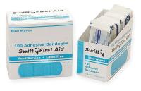3EWA7 Bandage, Woven, Blue, 1 x 3 In, Pk 100
