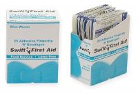 3EWA9 Fingertip 8 Bandage, Woven, Blue, Pk 25