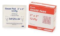 3EWD8 Gauze Pads, Sterile, 3 x 3 In, Pk 10