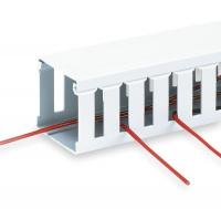 3EXU5 Wire Duct, Wide Slot, White, 3.25 W x 5 D
