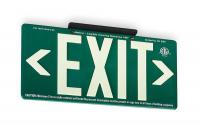 3EYL4 Exit Sign, 8-5/8 x 15-7/8In, WHT/GRN, Exit