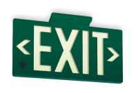 3EYL8 Exit Sign, 8-3/4 x 15-3/8In, WHT/GRN, Exit