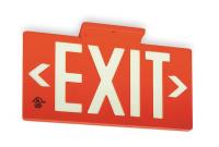 3EYL9 Exit Sign, 8-3/4 x 15-3/8In, WHT/R, Exit