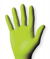3NFK1 Disposable Gloves, Nitrile, XS, Green, PK100