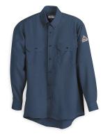 3FAL2 FR Long Sleeve Shirt, Navy, M, Button