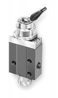 3FEA3 Manual Valve, Toggle, 1/8 NPT, 3 Way