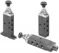 3FEC2 Manual Valve, Button Return, 1/8 NPT, 3 Way
