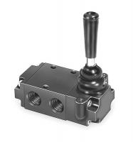 3FED6 Manual Valve, Lever, 1/4 NPT, 3 Way