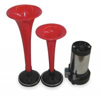 3FHU9 Dual Trumpet Horn, Air, Red, Under-Hood