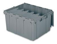 3FY70 Container, Attached Lid, 17.2 gal., Gray