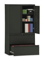3GAD7 Lateral File Cabinet, 36In W, 2 Drawer, Blk