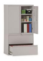 3GAD8 Lateral File Cabinet, 36In W, 2 Drawer, Gry