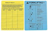 3GAK3 Forklift(tm) Tag Insr, Bl, Vinyl, PK100